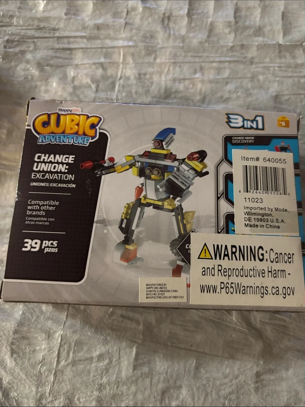 3-in-1 Change Union Excavation Building Set - Yellow